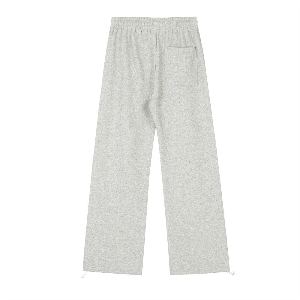 Simple Embroidered Lettered Casual Trousers For Men