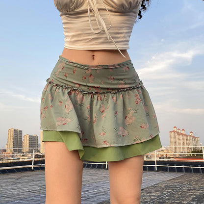 New Short Personalized Trendy Floral Skirt