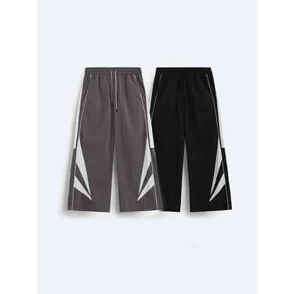 Men's Loose Leisure Sports Side Stripe Wide Leg Pants