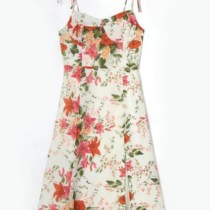 Vintage Floral High Waisted Dress